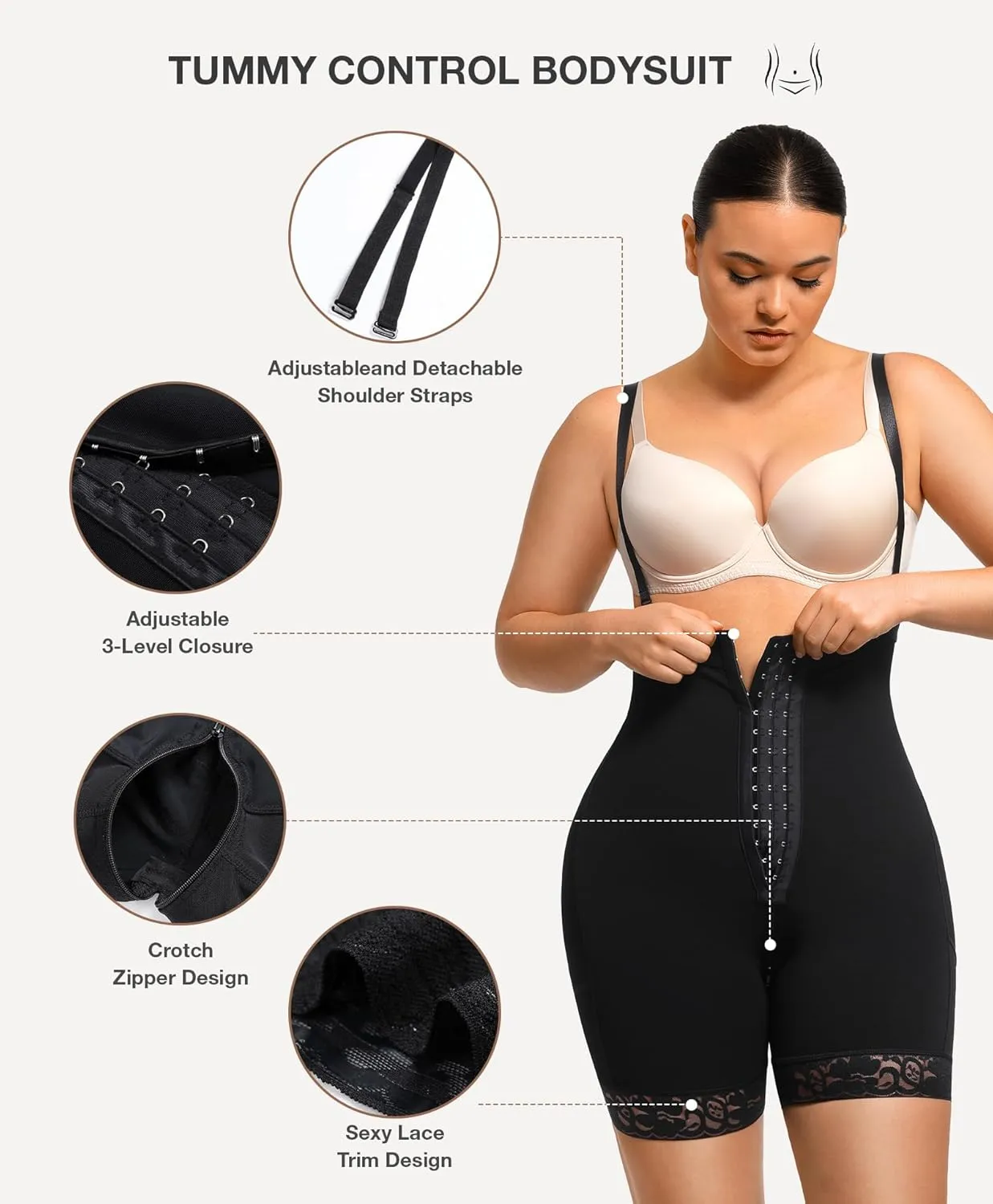 Lover-Beauty Fajas Colombianas Shapewear for Women Tummy Control Postpartum Body Shaper Butt Lifter Bodysuit