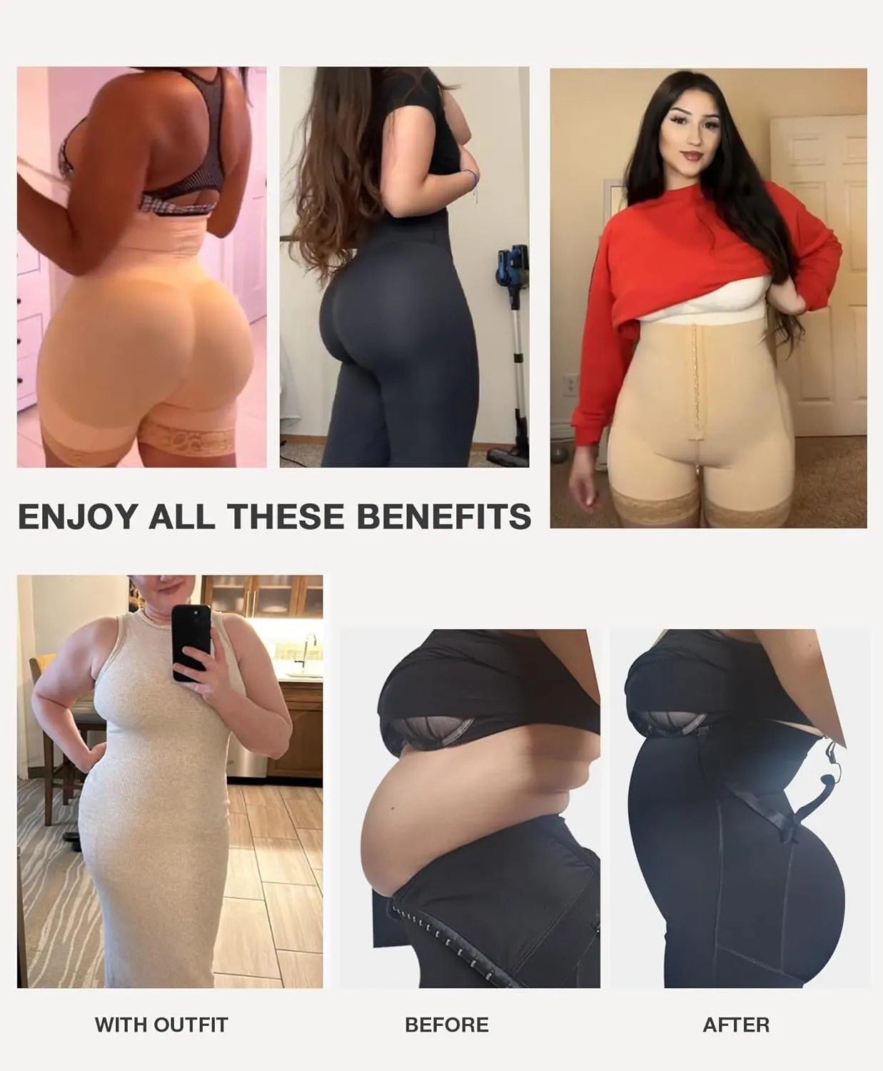 Lover-Beauty Fajas Colombianas Shapewear for Women Tummy Control Postpartum Body Shaper Butt Lifter Bodysuit
