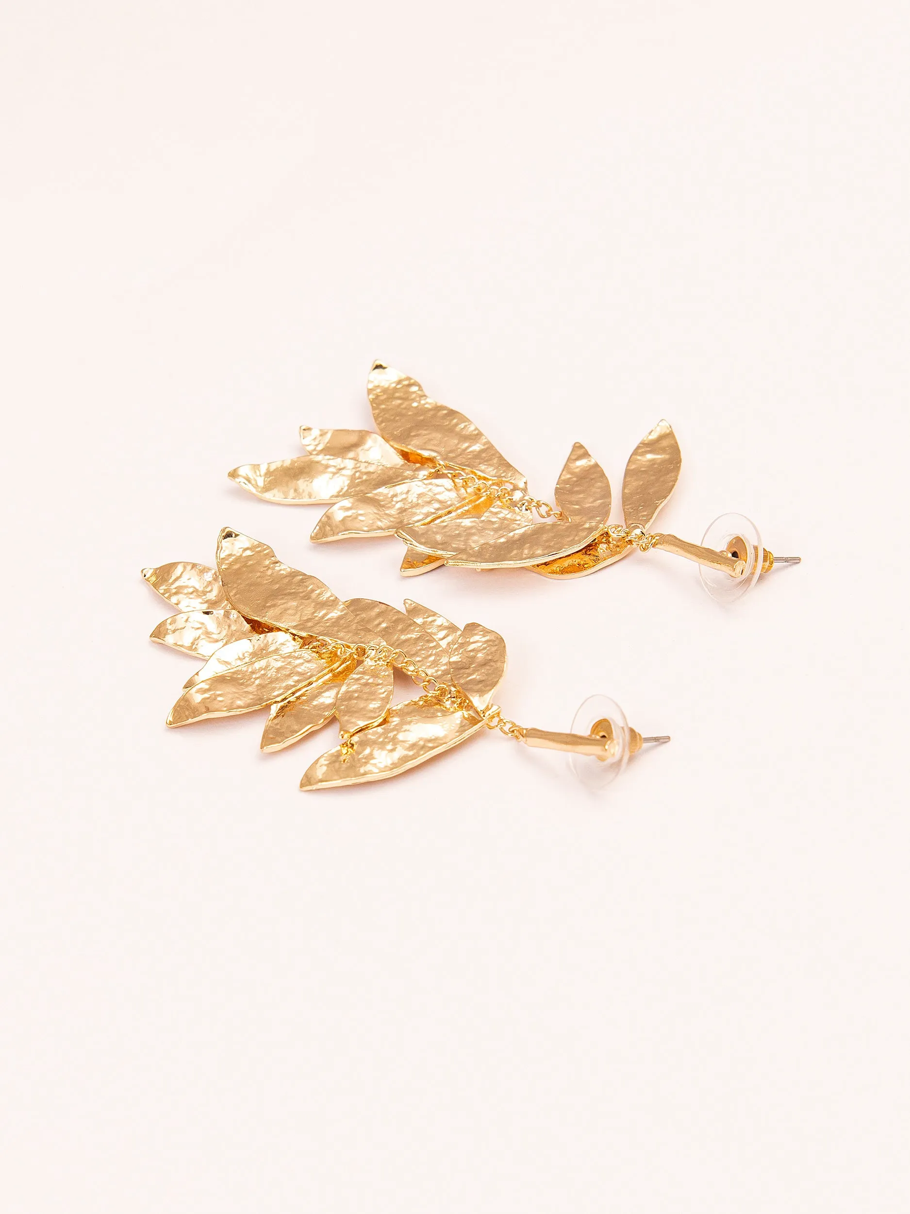 Metallic Leaf Earrings