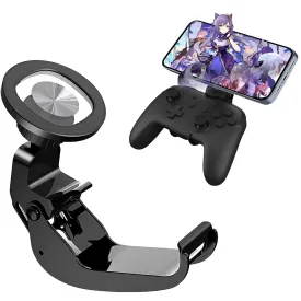 NBCP Controller Phone Mount for Switch Controller - Gaming Phone Holder, MagSafe Phone Mount Bracket Clip Magnetic for N Switch and Switch Lite Pro Controller