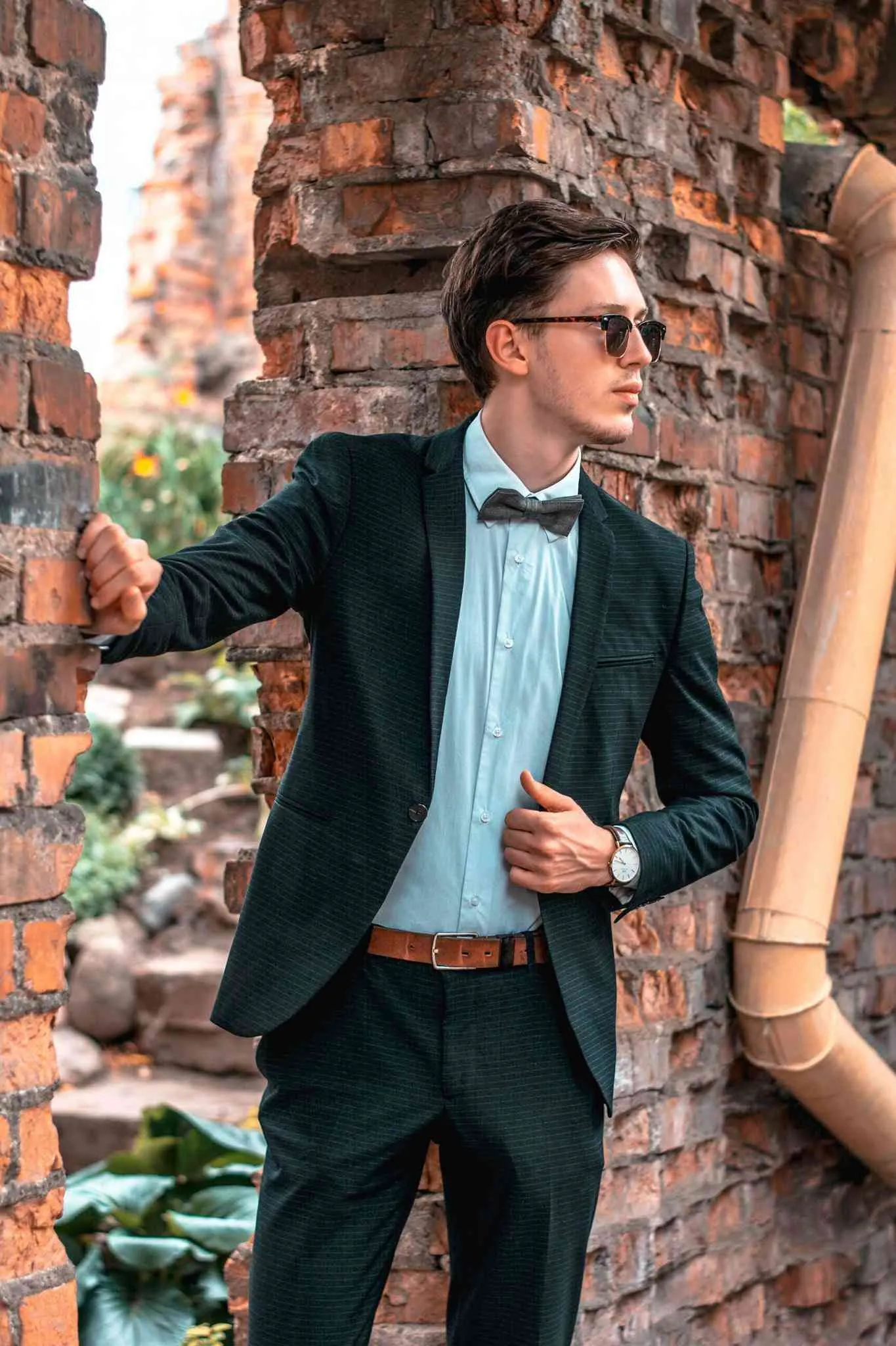 Orange bow ties for wedding | Mens orange bow tie