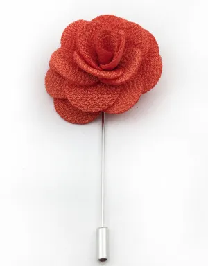 Orange Flower Lapel Pin
