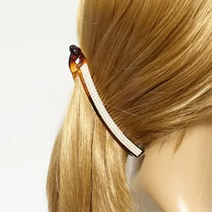 Pearl Pave Setting Decorated Banana Hair Clip