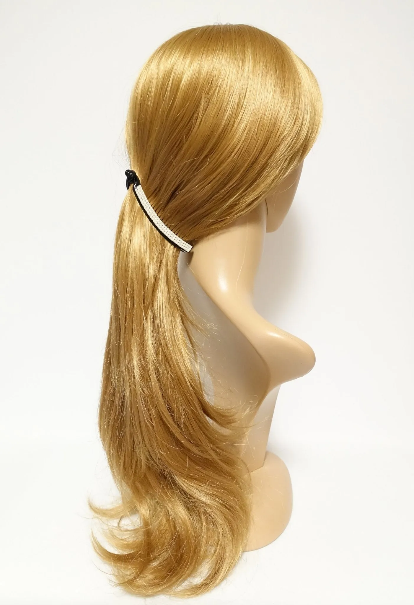 Pearl Pave Setting Decorated Banana Hair Clip