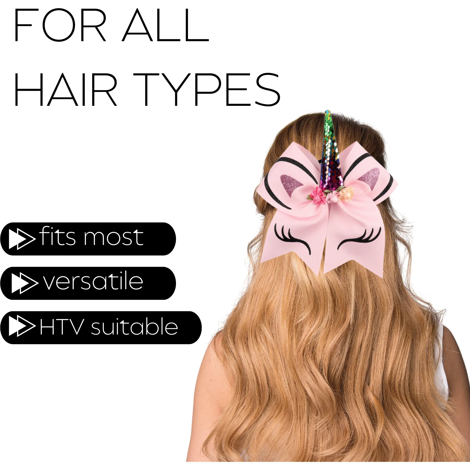 Pink Unicorn Cheer Bow
