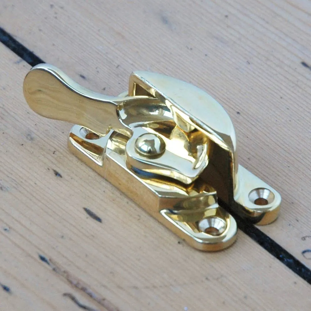 Polished Brass Fitch Sash Window Fastener