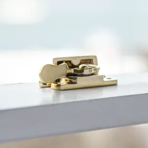Polished Brass Fitch Sash Window Fastener