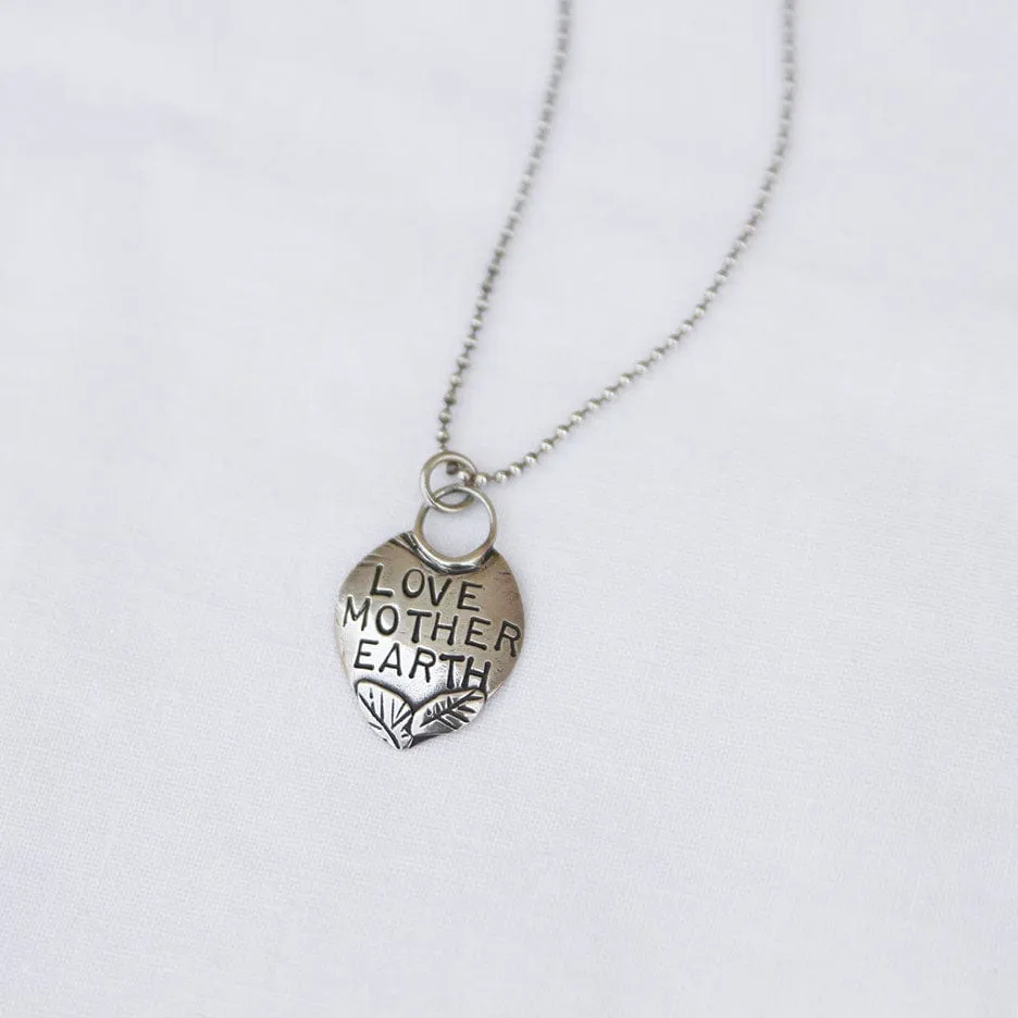 "Love Mother Earth" Pendant Necklace