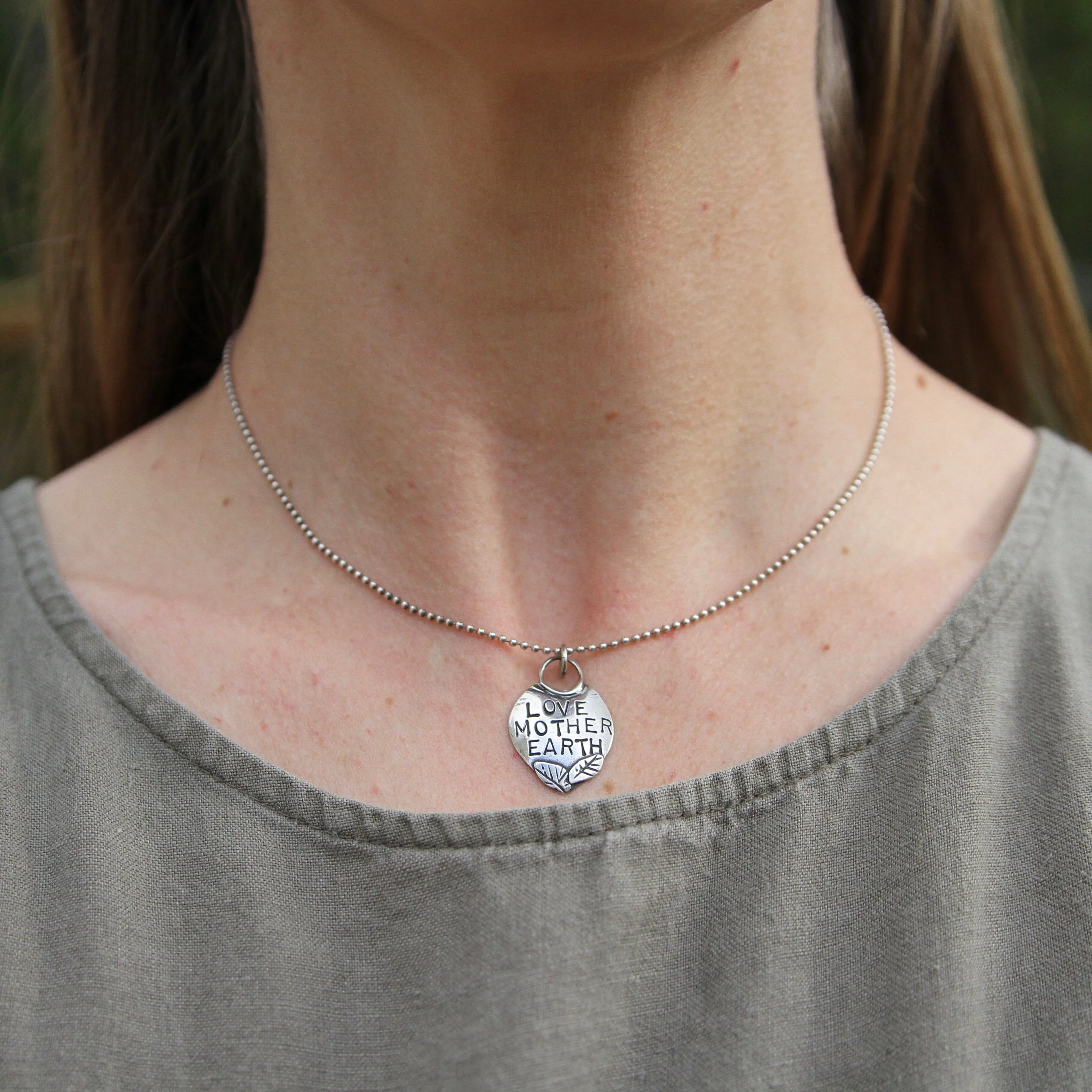 "Love Mother Earth" Pendant Necklace