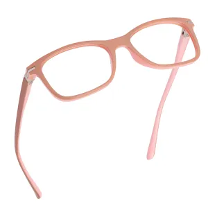 Readerest Blue Light Blocking Reading Glasses (Beige/Pink, 1.00 Magnification) Computer