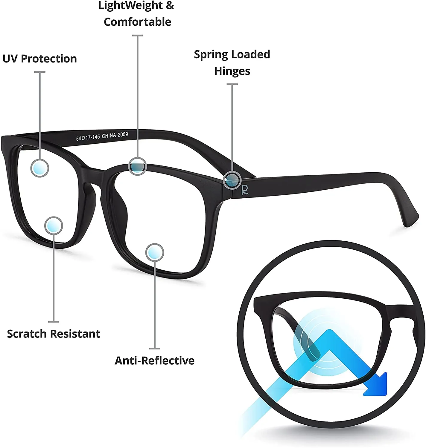 Readerest blue-light-blocking-reading-glasses-black-1-50-magnification