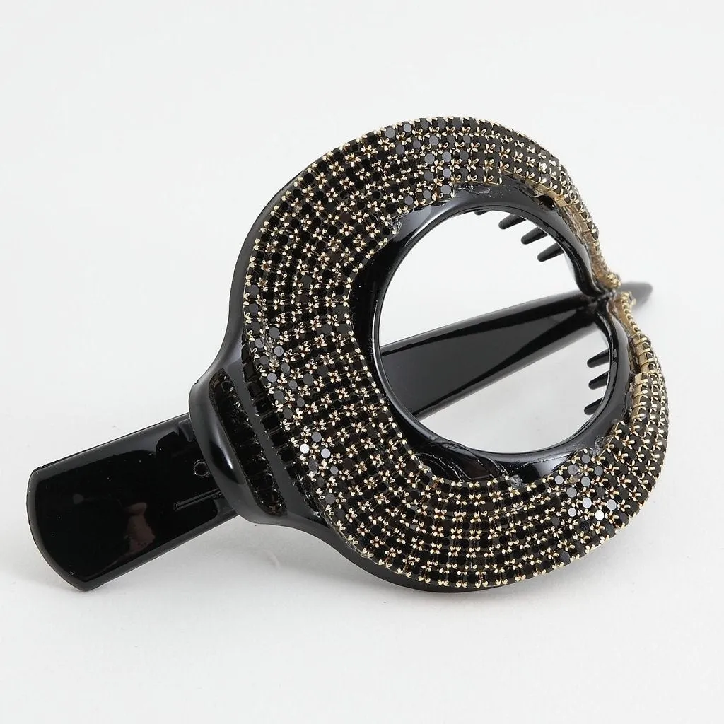rhinestone chain embellished beak clip updo hair claw