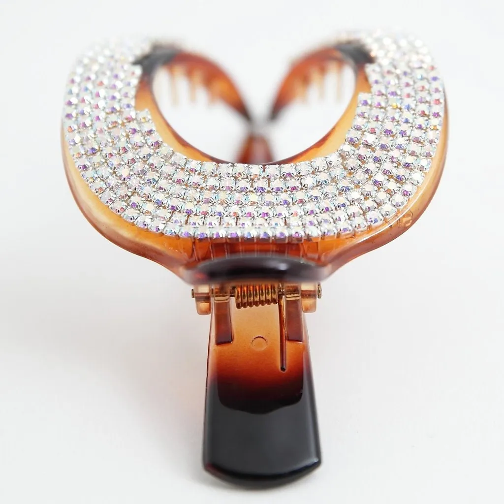 rhinestone chain embellished beak clip updo hair claw