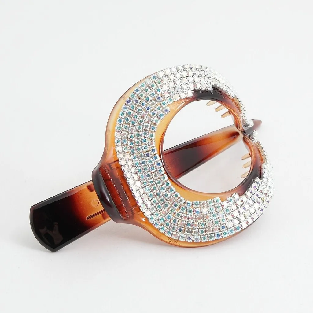 rhinestone chain embellished beak clip updo hair claw
