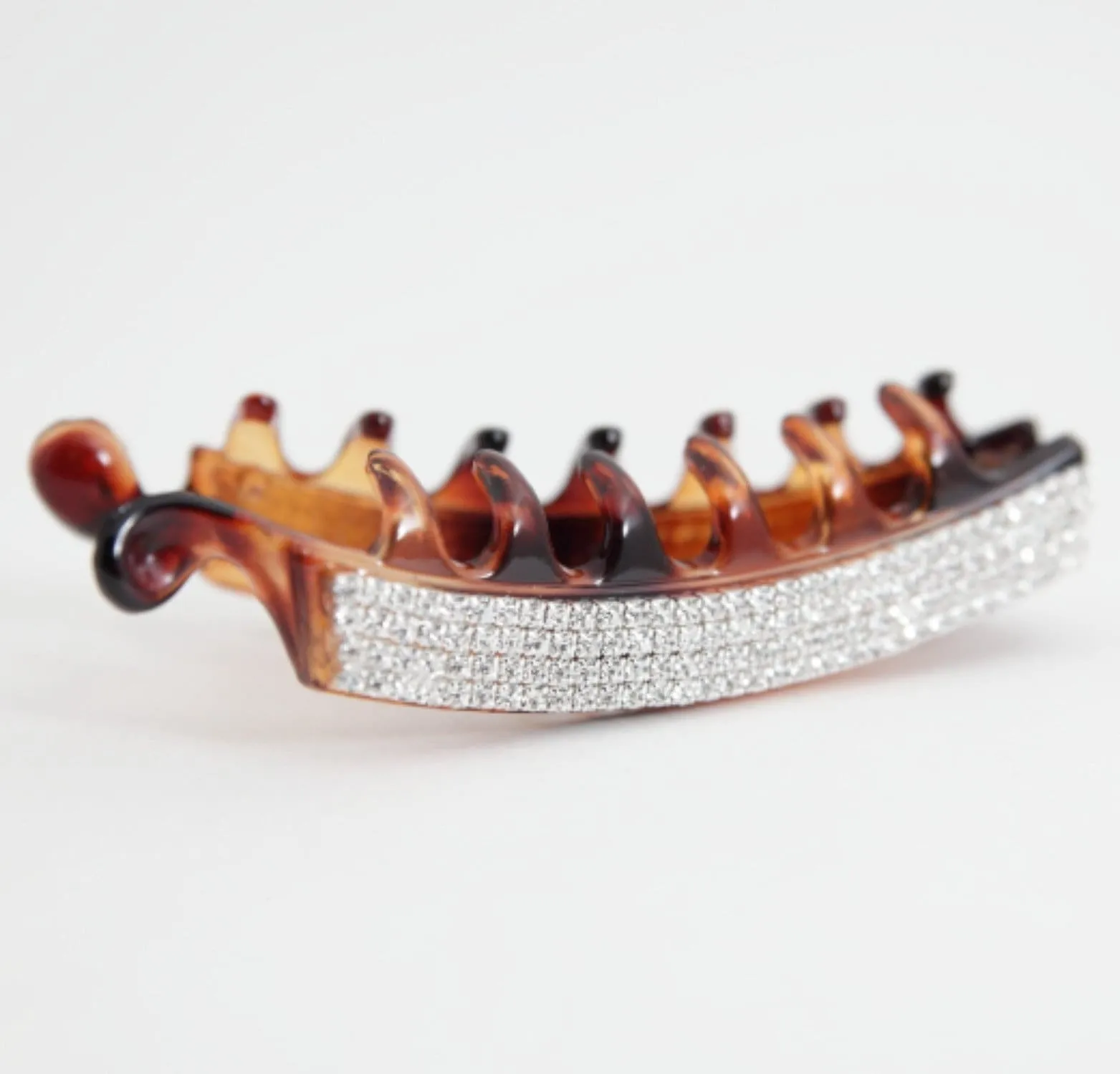 rhinestone embellished banana hair clip hair accessory for women