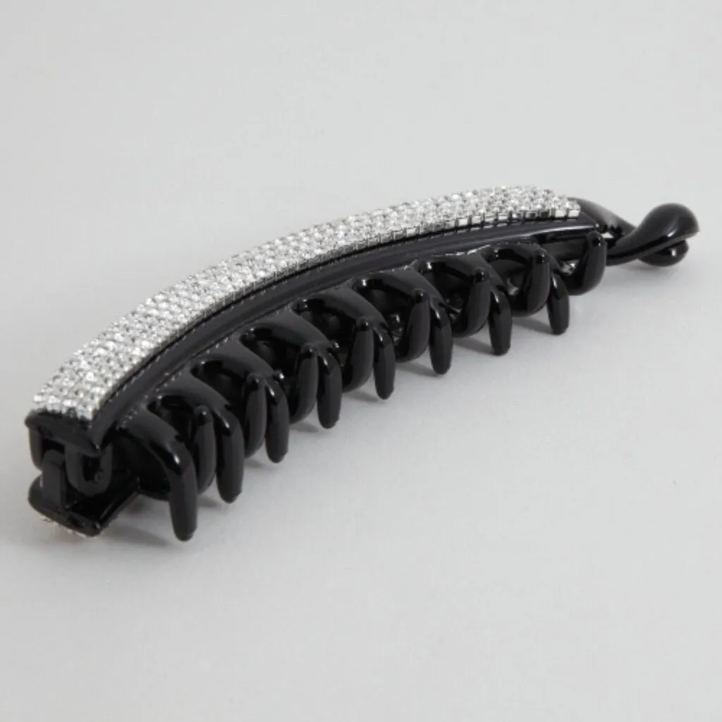 rhinestone embellished banana hair clip hair accessory for women