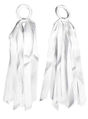 Ribbon Tassel White Hair Ties Costume Accessory