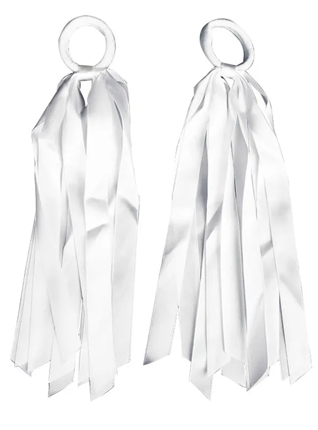 Ribbon Tassel White Hair Ties Costume Accessory