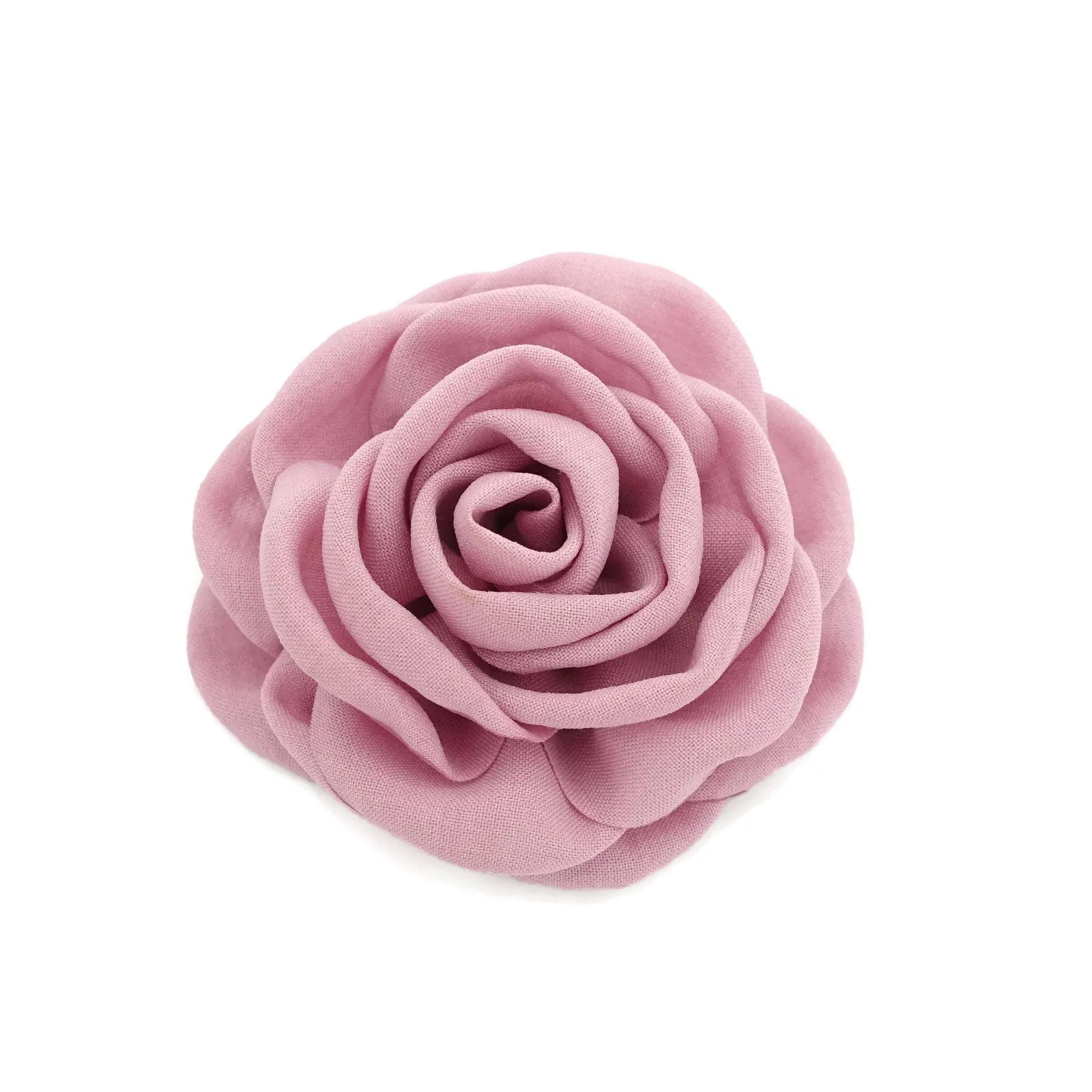 Rose ponytail holder Linen blend discolored petal flower hair ties elastic ponytail holder for women