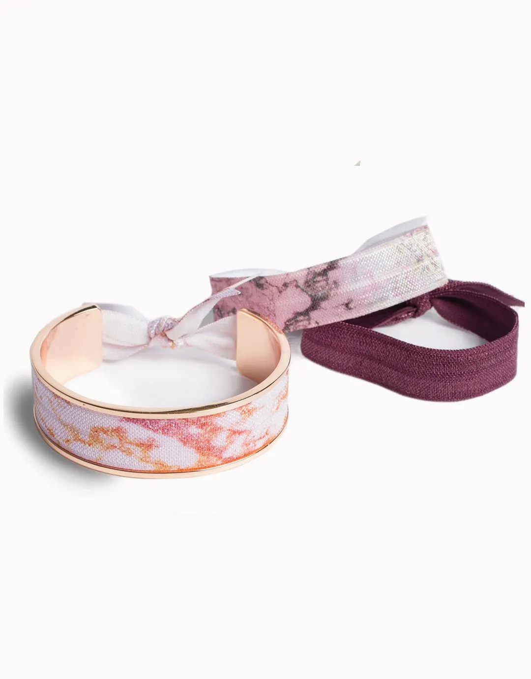 Shiny Rose Gold Classic Hair Tie Bracelet