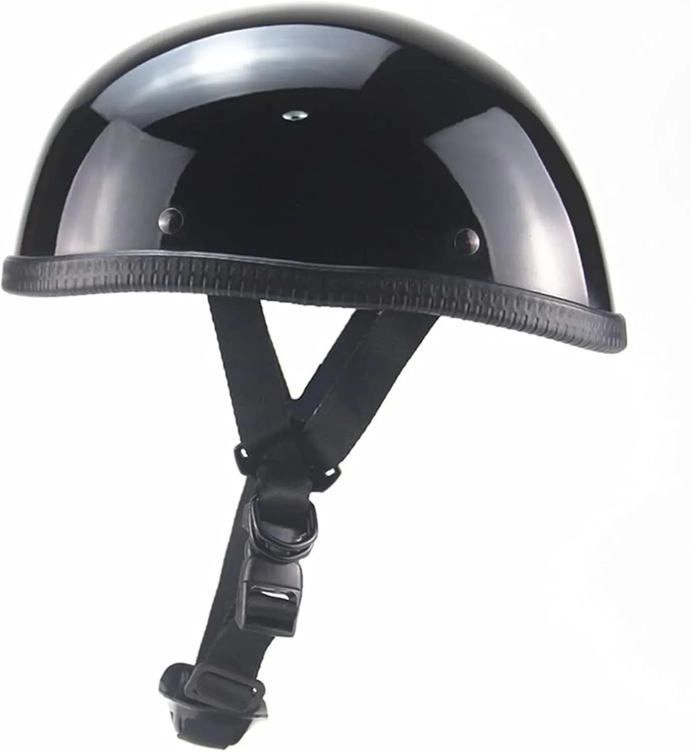 Small and Light DOT Approved German Style Motorcycle Helmet,Low Profile Cool Half Shell Electric Bicycle Helmet,Retro Moped Bike Beanie Helmets,Skull Cap for Adults Men and Women