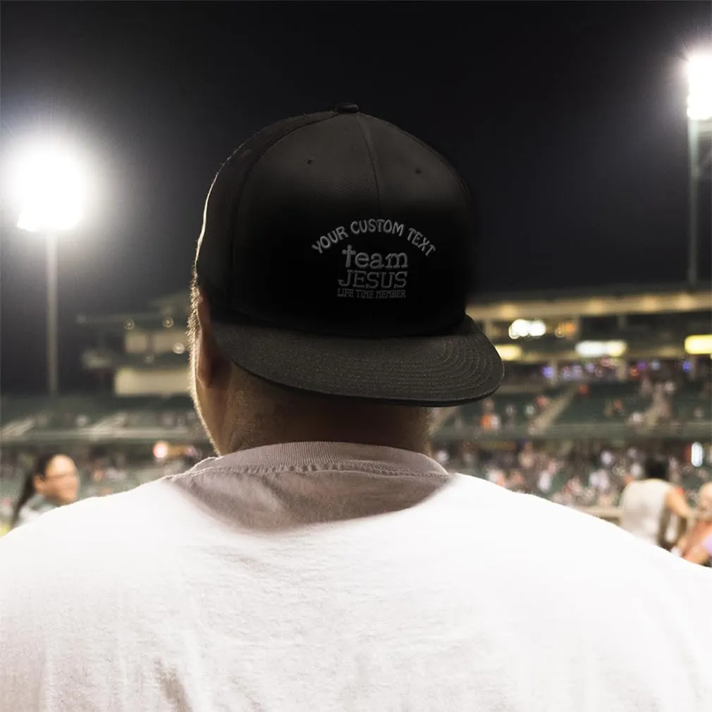 Speedy Pros Snapback Hat for Men Flat Brim Hats Team Jesus Life Time Member God Christ Embroidered Flat Bill Hat
