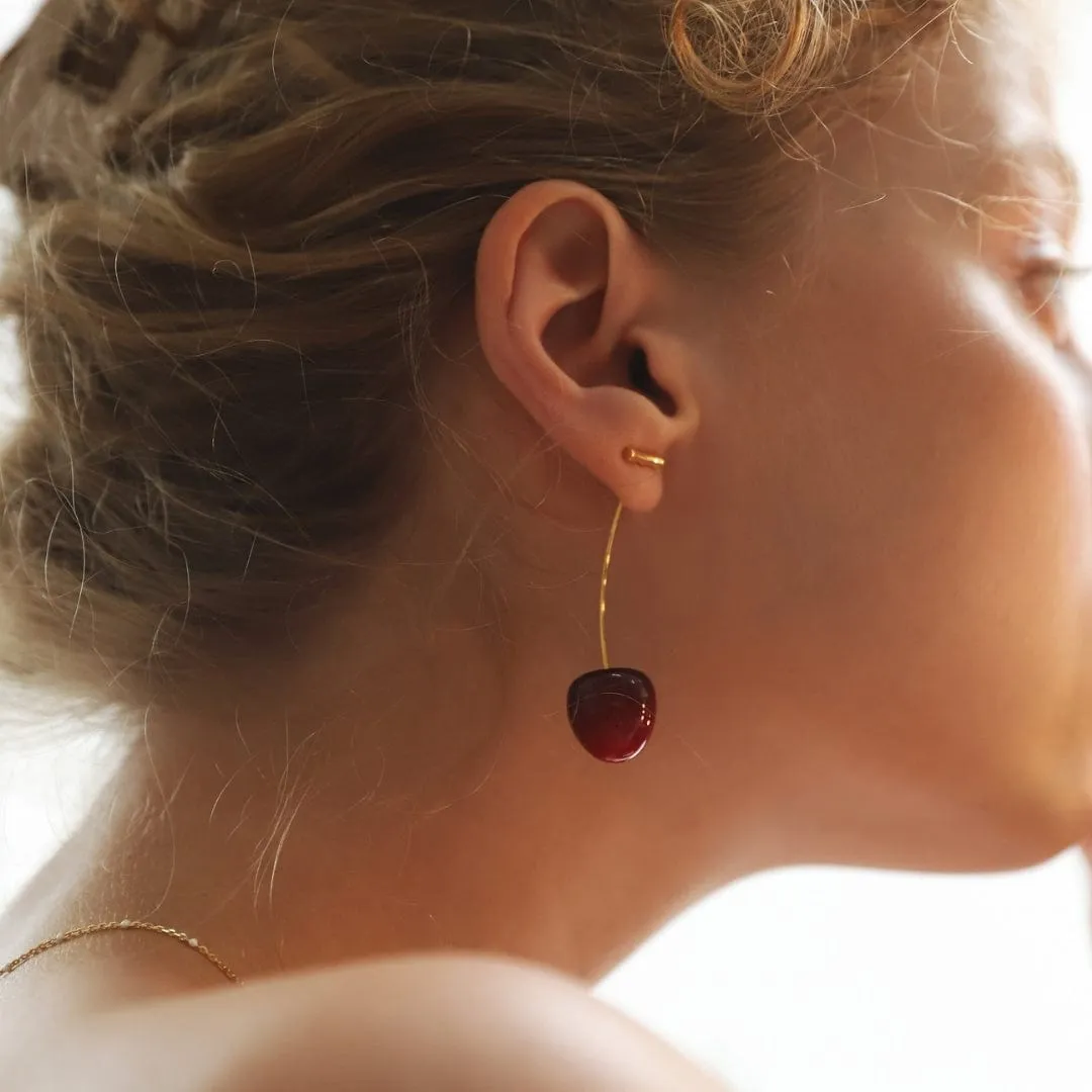 Sweet Cherry Drop Earrings