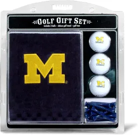 Team Golf NCAA Gift Set Embroidered Golf Towel, 3 Golf Balls, and 14 Golf Tees 2-3/4" Regulation, Tri-Fold Towel 16" x 22" & 100% Cotton