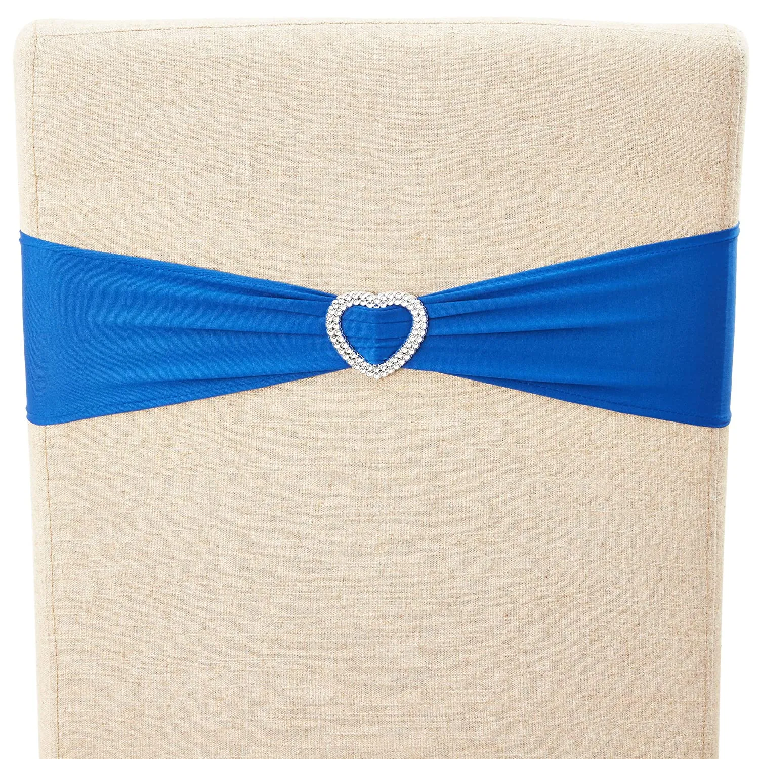 Wedding Chair Slipcovers (6 x 14 in, Blue, 50 Pack)