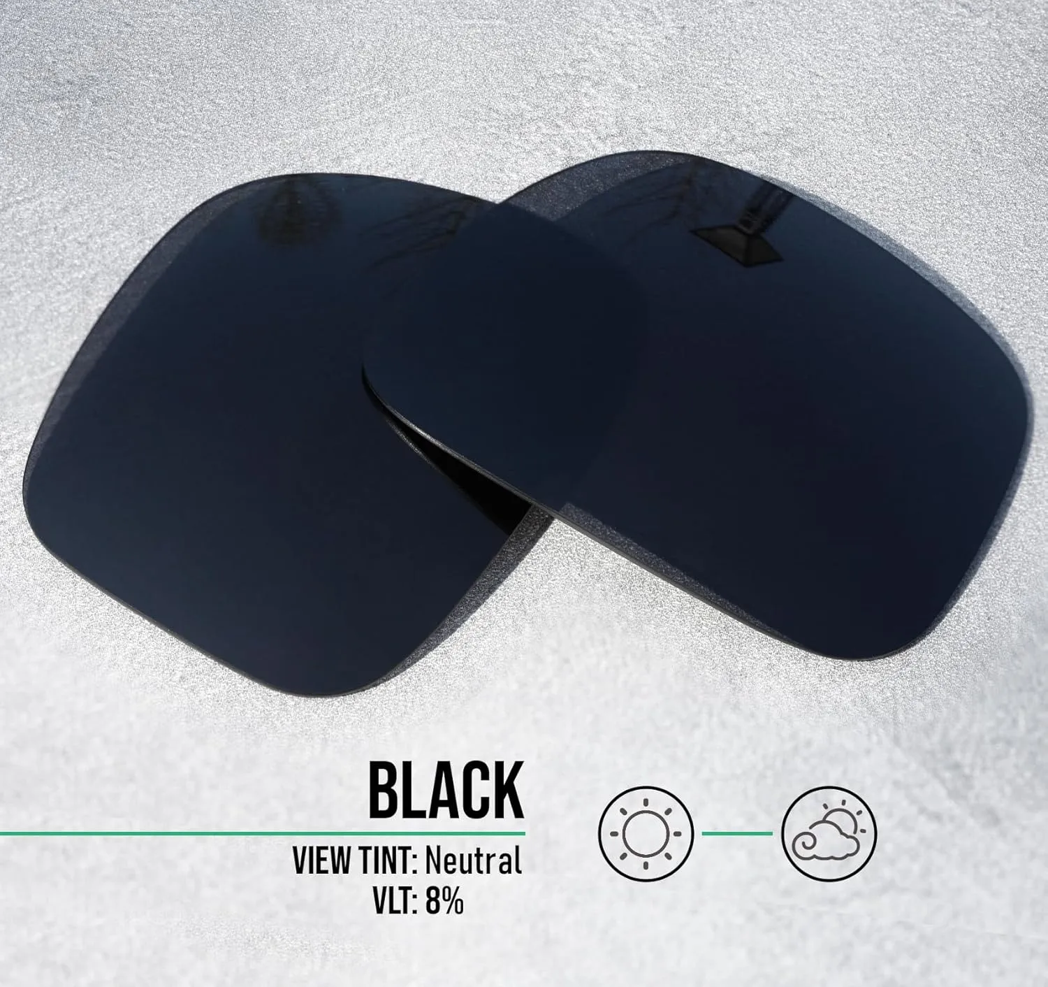 Well-aimed Replacement Lenses Compatible with Wiley X Peak Sunglasses - More Options