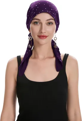 Women Summer Chemo Beanie Hat Turbans Pre Tied Headwear