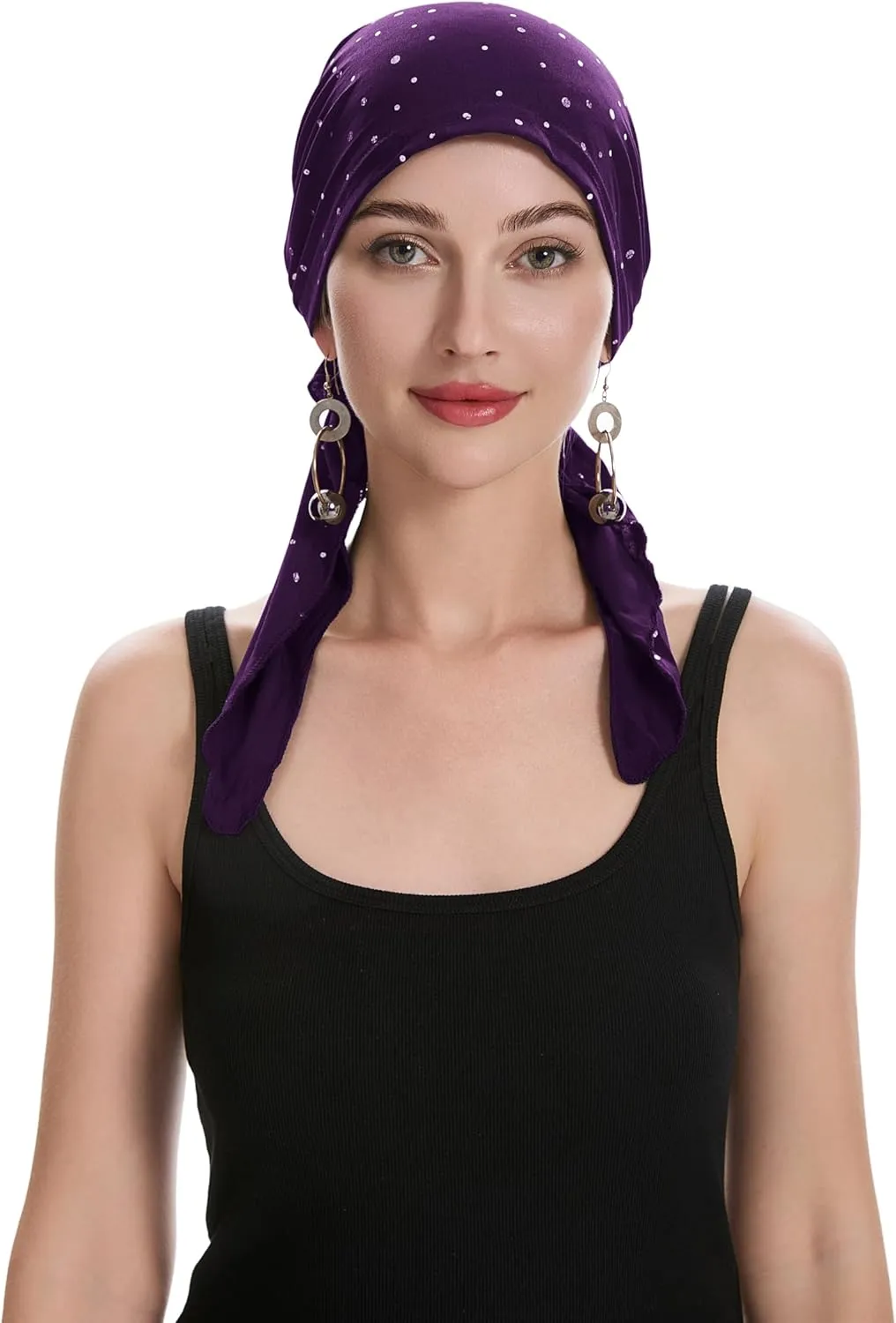 Women Summer Chemo Beanie Hat Turbans Pre Tied Headwear