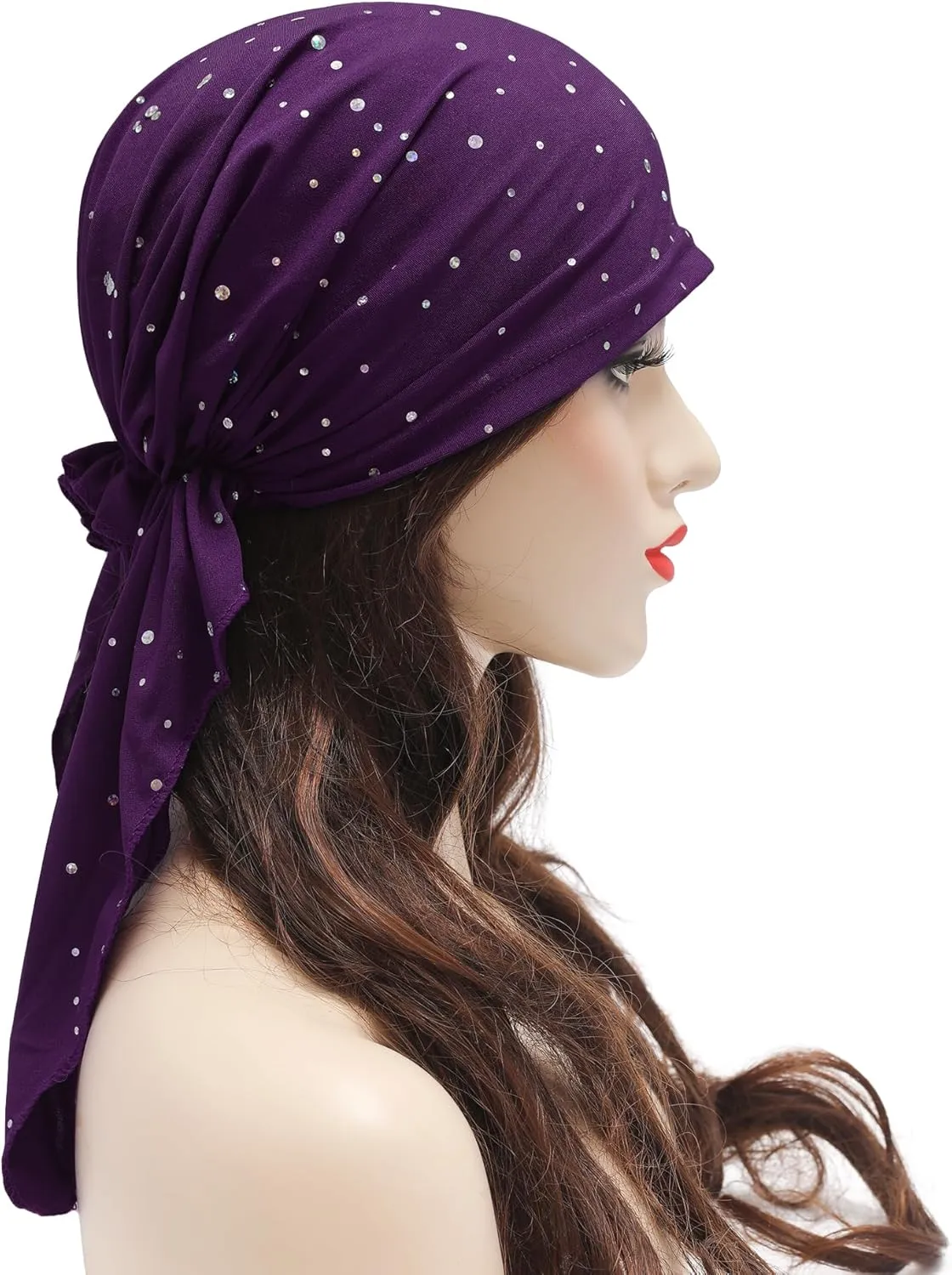 Women Summer Chemo Beanie Hat Turbans Pre Tied Headwear